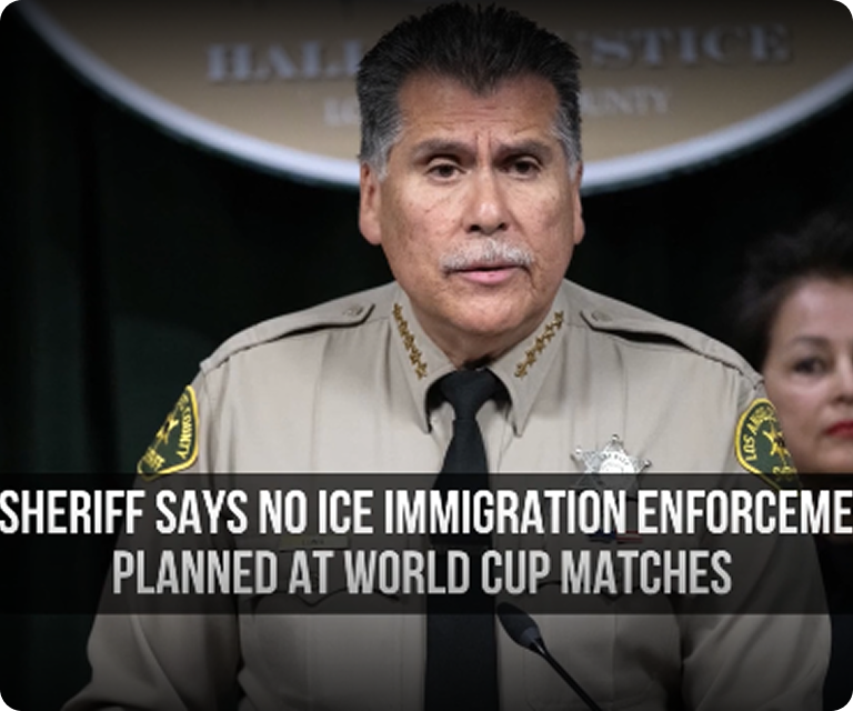 Law enforcement official discussing U.S. immigration enforcement policies during a public press conference
