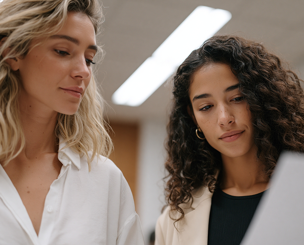 Two girls standing